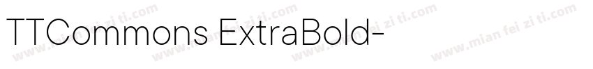 TTCommons ExtraBold字体转换